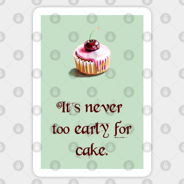 Never Too Early for Cake Sticker by ElephantShoe